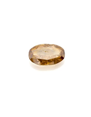 Diamante ovale fancy deep brown-yellow di ct. 1,02. 

Accompagnato da diamond r