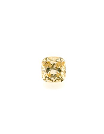 Diamante taglio a cuscino fancy yellow di ct. 0,71. 

Accompagnato da diamond r