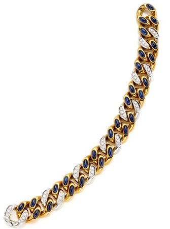 POMELLATOBracciale in oro giallo, diamanti per complessivi ct. 1,10 circa e za