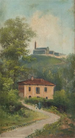 HENRY MARKO' (Firenze 1855 - Lavagna 1921) "San Michele in Bosco". Olio su...