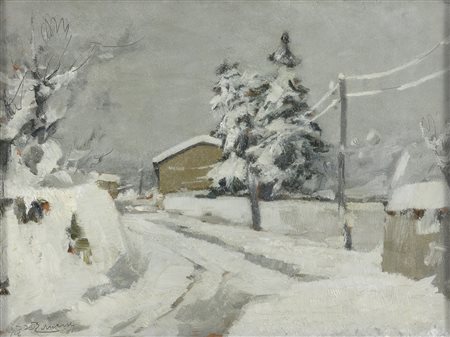 DIPINTO NEVICATA DI DOMENICO DE BERNARDI, 1926