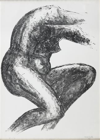 LITOGRAFIA NUDO DI GIUSEPPE MAZZULLO, 1972