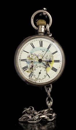 Orologio da tasca inglese in argento - Birmingham 1911, WALTHAM