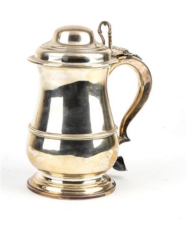 Tankard inglese vittoriano in argento - Londra 1898, argentieri GOLDSMITHS & SILVERSMITHS Co.