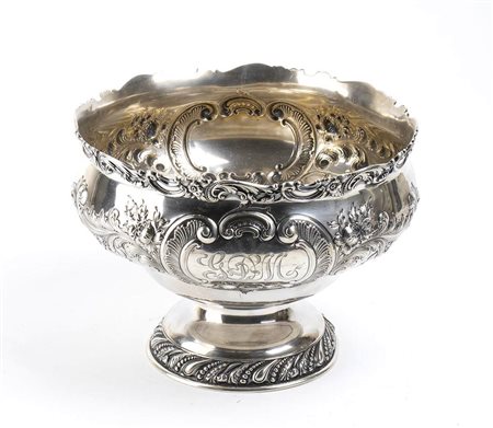 Punch bowl americana in argento - XIX secolo, argentiere GORHAM MFG Co.