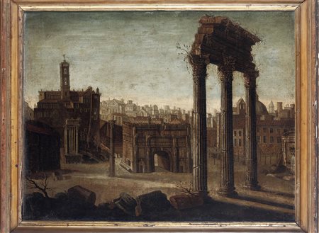 Scuola romana del XIX secolo, Veduta del Foro Romano