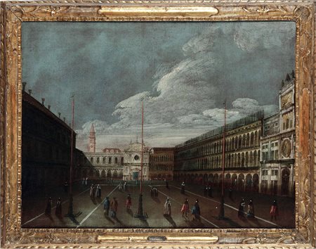 Scuola veneta della fine del XVIII secolo, Veduta di Piazza San Marco a Venezia