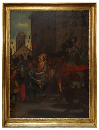 Scena guerriera atto di benevolenza, XVIII century