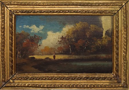 Paesaggio con personaggio, Late 19th century