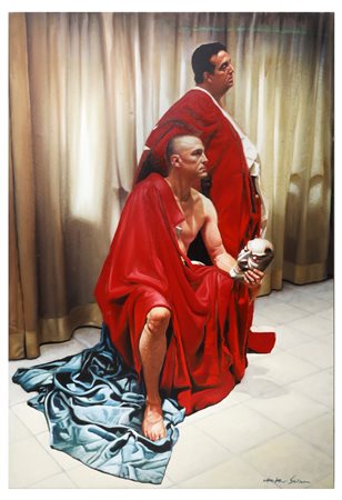 Antonio Sciacca (Catania 1957)  - Uomini con abiti rossi
