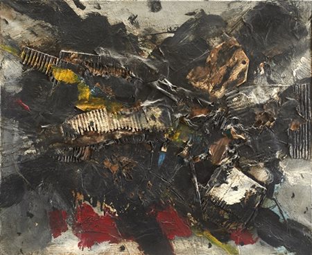 Arturo Carmassi "Origine" 1956
olio, collage e tecnica mista su tela
cm 55x67
Fi