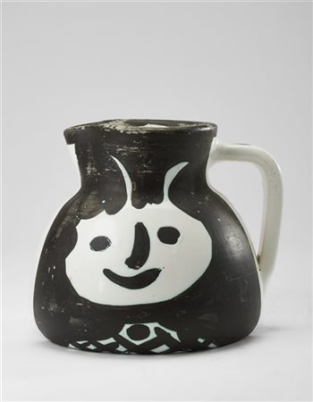 Pablo Picasso "Têtes" 
brocca in ceramica parzialmente smaltata
h cm 13
Ideata n
