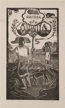 Paul Gauguin "Noa Noa" (1893-94/1921)
xilografia
lastra cm 35,6x20,5; foglio cm