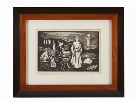 Edvard Munch "Kvinner på stranden (Frauen am Strand)" (1908 - 1909)
xilografia
l