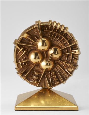 Arnaldo Pomodoro "Disco per Litoscan Bencetti" 2005
bronzo dorato
cm 14x10x10
Fi