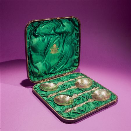 Apostle spoons in argento dorato, Londra 1871