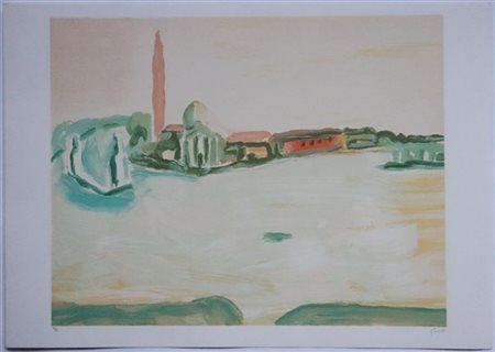 Virgilio Guidi "Marina a San Giorgio" 1979
serigrafia a colori
cm 50x70
Firmata