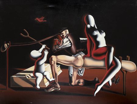 MARK KOSTABI<BR>Los Angeles (USA) 1960<BR>"The right buttock of the long brimmed cavalier" 2004