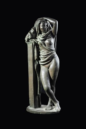 ROBERTO TERRACINI<BR>Torino 1900 - 1976<BR>"Figura femminile appoggiata a una colonna" 1939