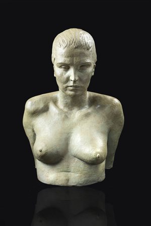 GIUSEPPE BERGOMI<BR>Brescia 1953<BR>"Busto di fanciulla nuda" 1992