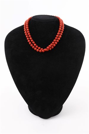  
Collana di corallo rosso 
 Diametro sfera mm 6,5/7