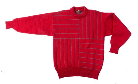 YVES SAINT LAURENT Tricots Pour Homme Maglione maschile in lana rossa con...