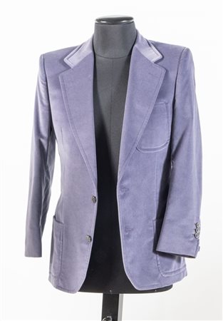 YVES SAINT LAURENT Rive Gauche Giacca in velluto viola. Riporta taglia 46....