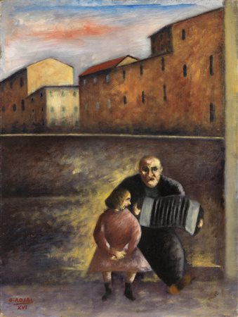 Ottone Rosai, Suonatore ambulante, 1938