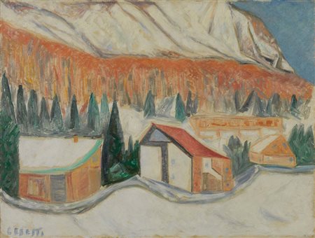 GIUSEPPE CESETTI
Paesaggio innevato, Anni '60