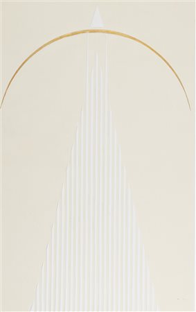 Elio Marchegiani, Grammatura di colore - Struttura con arco d'oro k 24 1995