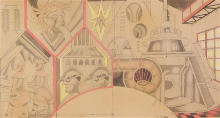 Fortunato Depero, Potenza idrica e centrale elettrica 1953 circa