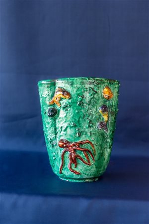 Pinto, Grande vaso in maiolica di Vietri