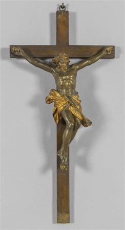 Cristo in bronzo brunito e dorato, 