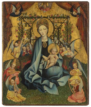 "Madonna del Roseto" olio su tavola a fondo 