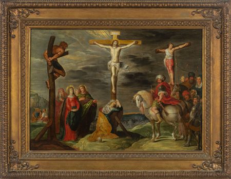 FRANS II FRANCKEN (1581-1642) <br>"Calvario" olio 