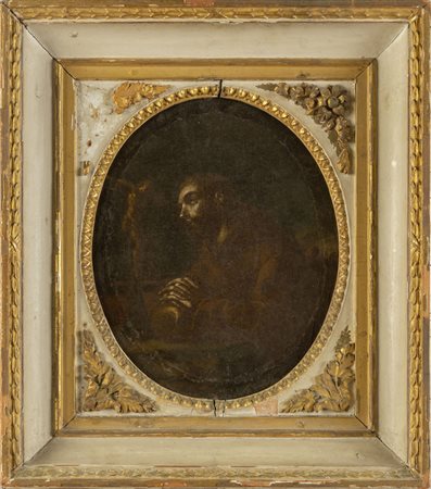 Scuola genovese sec.XVII "San Gerolamo" olio di 