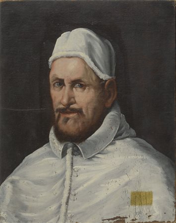 Scuola italiana del XVII secolo Papa Innocenzo X Olio su tela cm. 64x50