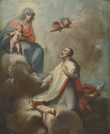 Francesco Conti [attribuito a] (Firenze 1682 – 1760) Santo adorante la...