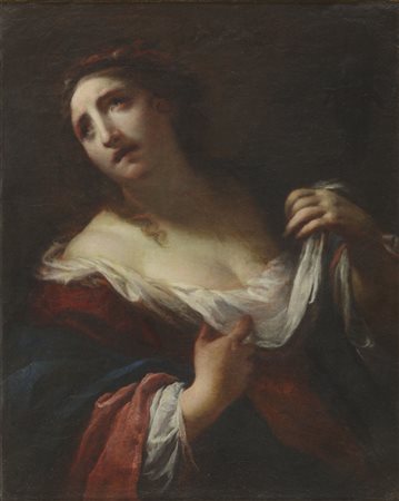 Simone Pignoni (Firenze 1611 - 1698) Lucrezia? Olio su tela, in cornice cm....