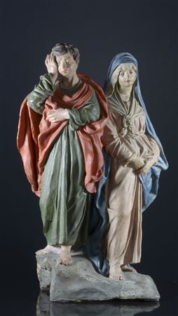 Scuola italiana del XVIII secolo La madonna e San Giovanni evangelista...