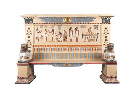 A Monumental Pair of Egyptian Revival Benches Probably Italy, early 19th...