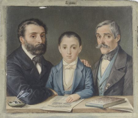 Luigi Pompignoli Ritratto di famiglia in occasione della Grande Esposizione...