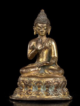 BUDDHA IN BRONZO DORATO