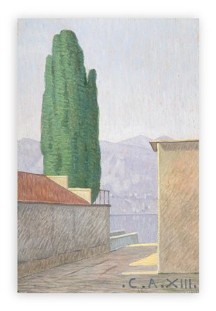 ANTONIO CALDERARA (1903-1978) - Orta. Il cipresso, 1934-1935