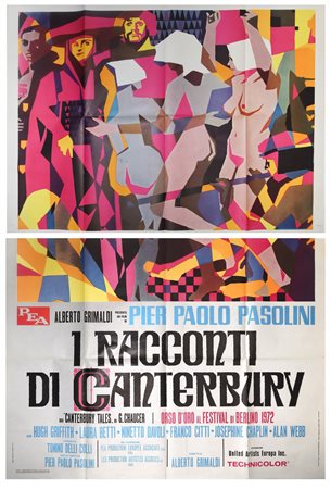 Manifesto cinema quattro fogli ''I racconti di Canterbury'', 1972