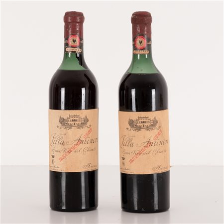  
Lotto di 2 bottiglie Cantine dei Marchesi Antinori Gran Riserva del Chianti 1957
 