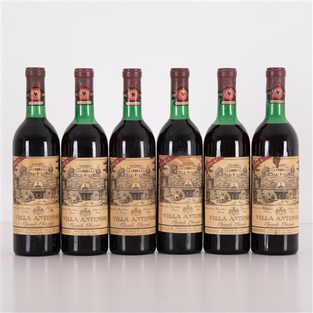  
Lotto di 6 bottiglie Chianti Villa Antinori 1964
 