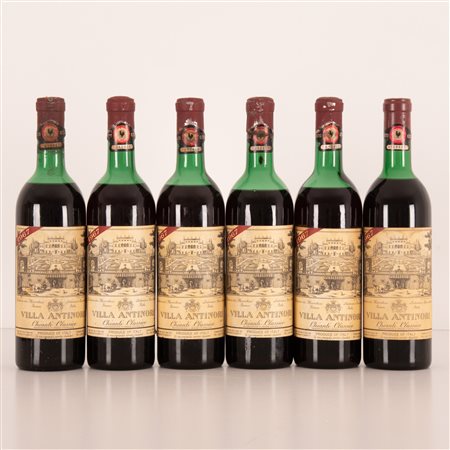  
Lotto di 6 bottiglie Chianti Villa Antinori 1967
 