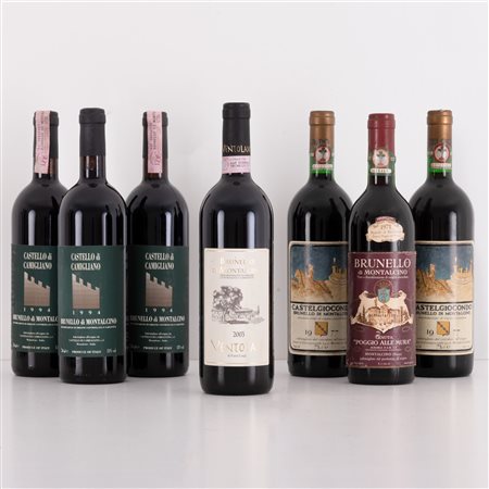  
Lotto di 7 bottiglie Brunello di Montalcino 
 