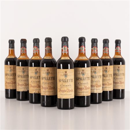  
Lotto di 9 bottiglie Chianti Spalletti 1958
 